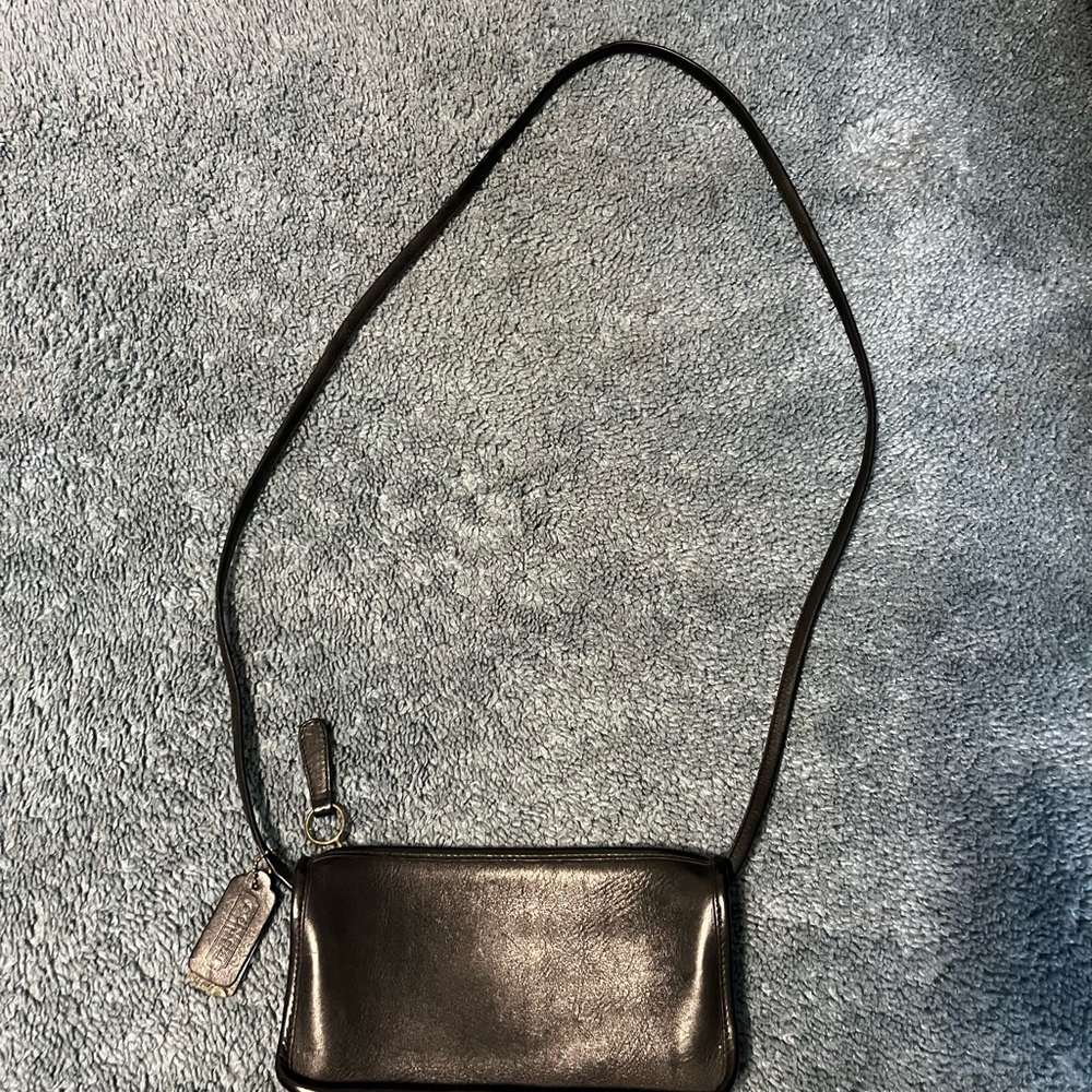 Coach Black Leather Shoulder Bag